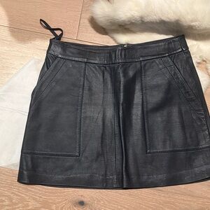 Black Leather Mini Skirt